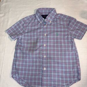 Ralph Lauren Pink and Blue Madras Plaid Shirt